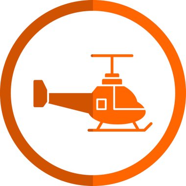 Helikopter. Web simgesi basit illüstrasyon