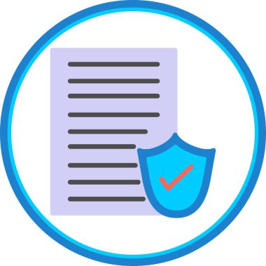 belge simgesini, vektör illüstrasyonunu kontrol et