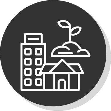 Modern yapı simgesinin vektör illüstrasyonu