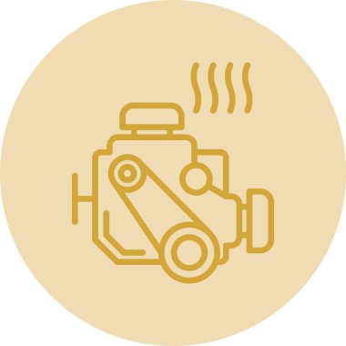 motor simgesi, vektör illüstrasyonu basit tasarım