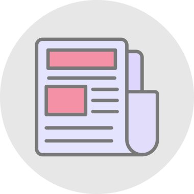 haber simgesi, gazete sembolü, vektör illüstrasyonu