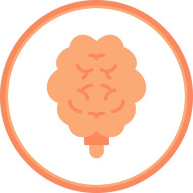 Beyin simgesi, vektör illüstrasyonu 