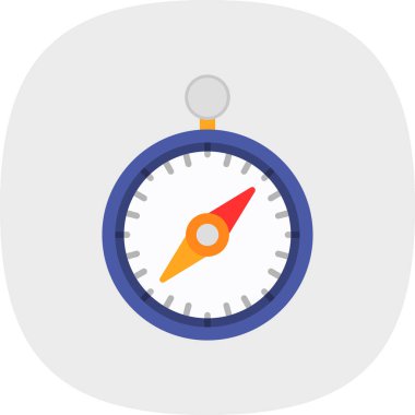 pusula düz simgesi, vektör illüstrasyon tasarımı