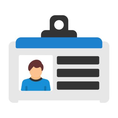 Kimlik kartı web simgesi, vektör illüstrasyonu 