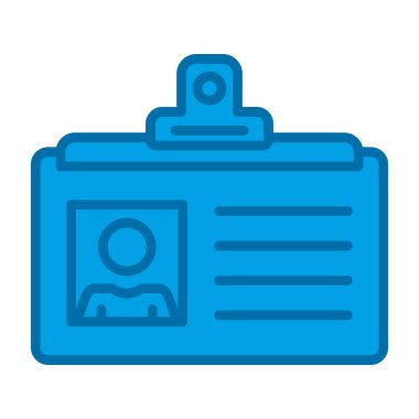 ID kart simgesi vektör illüstrasyonu