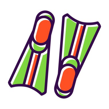 İki palet simgesi, vektör illüstrasyonu