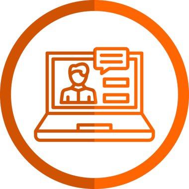 Ekran simgesi olan dizüstü bilgisayar. vektör illüstrasyonu