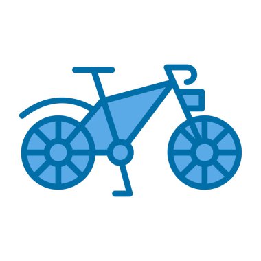 Bisiklet yassı simgesinin vektör illüstrasyonu