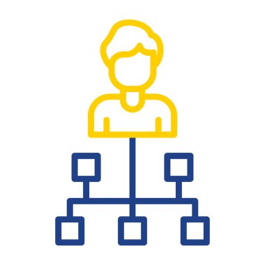 Yönetimin düz simgesinin vektör illüstrasyonu 