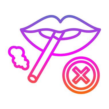 Hiç Sigara İçilmez işareti, vektör çizim 