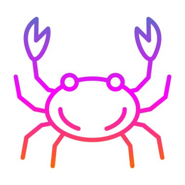 Yengeç simgesi vektör illüstrasyonu 