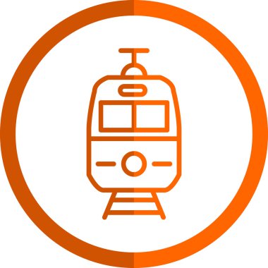 tren simgesi, vektör illüstrasyonu basit tasarım