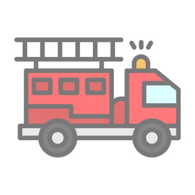 İtfaiye aracı web vektör simgesi 