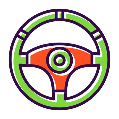 araba direksiyon vektör çizim şablonu