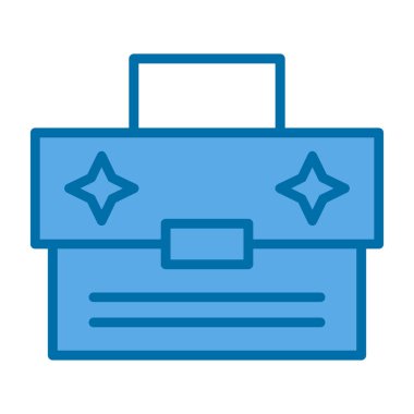 Bavul. Web simgesi basit illüstrasyon 