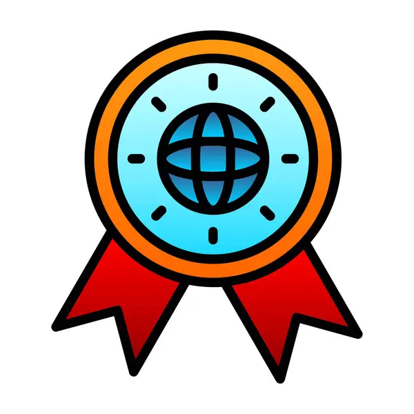 Μετάλλιο Web Εικονίδιο Απλή Απεικόνιση Royalty Free Εικονογραφήσεις Αρχείου