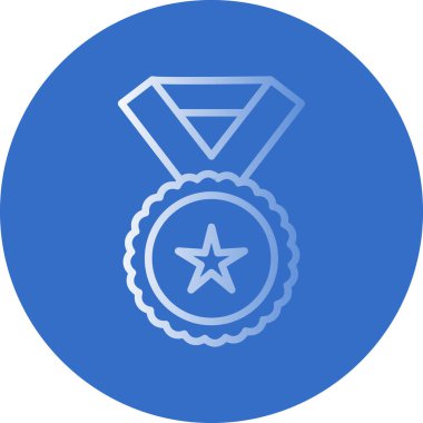 Yıldızlı madalya. Web simgesi basit illüstrasyon