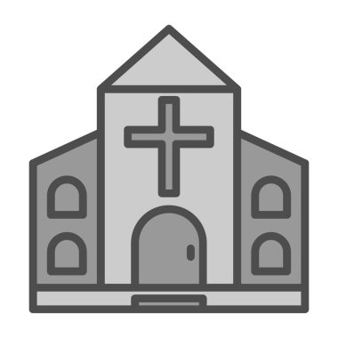 church icon, vector illustration simple design