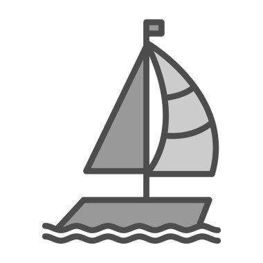 tekne web simgesi basit illüstrasyon