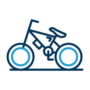 Bisiklet yassı simgesinin vektör illüstrasyonu