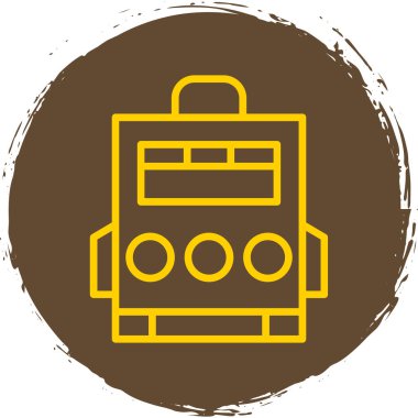 sırt çantası simgesi, grafik tasarımı, vektör illüstrasyonu 