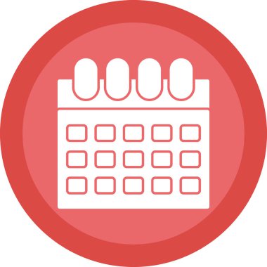 Takvim simgesi, vektör illüstrasyonu basit tasarım