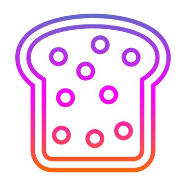 ekmek simgesi, vektör illüstrasyonu