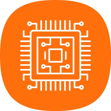 çip simgesi, vektör illüstrasyonu basit tasarım