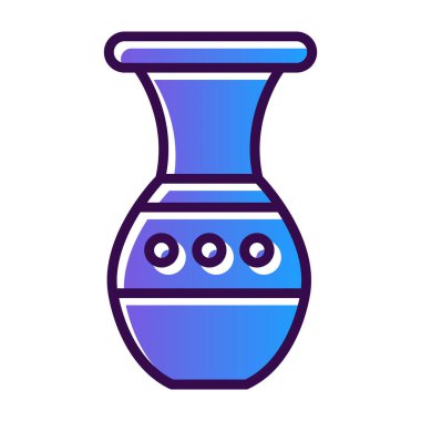 Güzel vazo simgesinin vektör illüstrasyonu             
