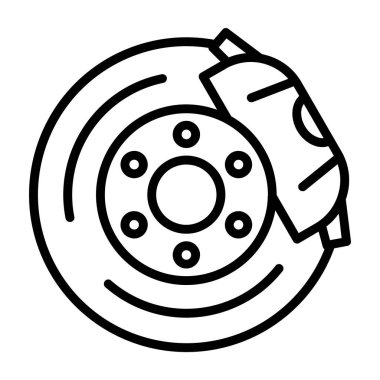 Fren diski grafik simgesi basit tasarım illüstrasyonu
