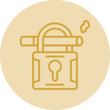 Düz simge, vektör resimlemesini kilitle  