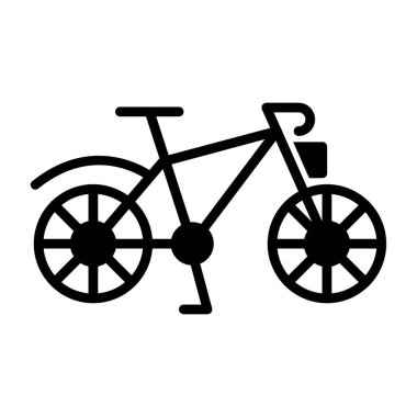 Bisiklet yassı simgesinin vektör illüstrasyonu