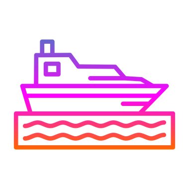 tekne web simgesi basit illüstrasyon