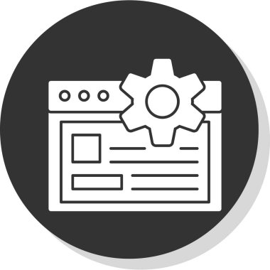 Ayarlama. Web simgesi basit illüstrasyon