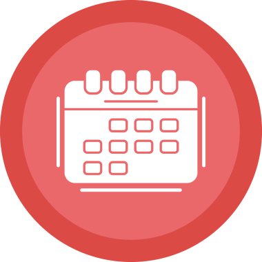 Takvim simgesi, vektör illüstrasyonu basit tasarım