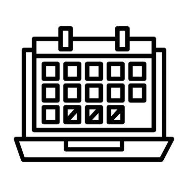 Takvim simgesi, vektör illüstrasyonu basit tasarım