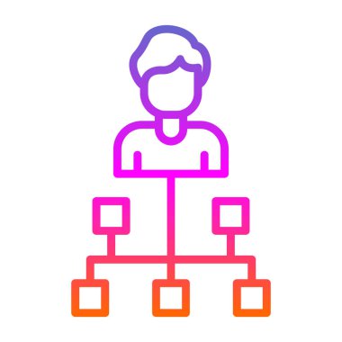 Yönetimin düz simgesinin vektör illüstrasyonu 