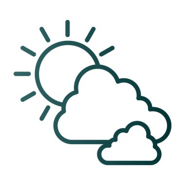 Hava durumu simgesi, vektör illüstrasyonu 