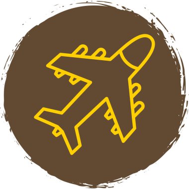 uçak ikonu vektör illüstrasyonu