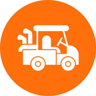 Golf Arabası simgesinin vektör illüstrasyonu