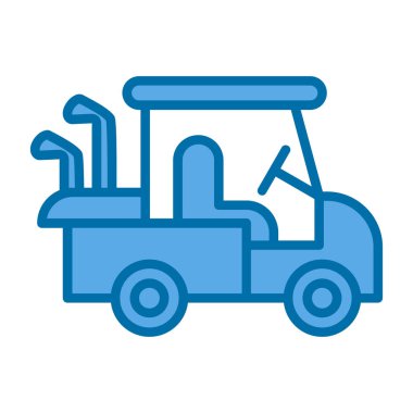 Golf Arabası simgesinin vektör illüstrasyonu