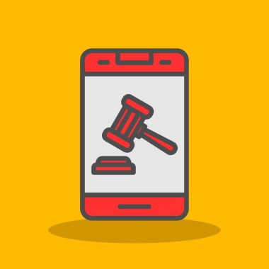 akıllı telefon simgesi, vektör illüstrasyonu basit tasarım