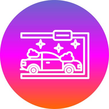 Araba boyama vektör simgesi. düz tasarım illüstrasyon. 