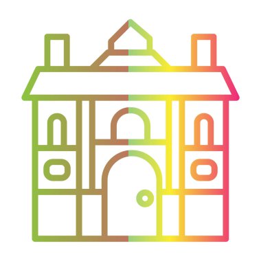 Ev. Web simgesi basit illüstrasyon