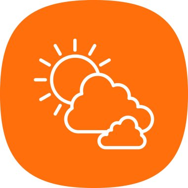 Hava durumu simgesi, vektör illüstrasyonu 