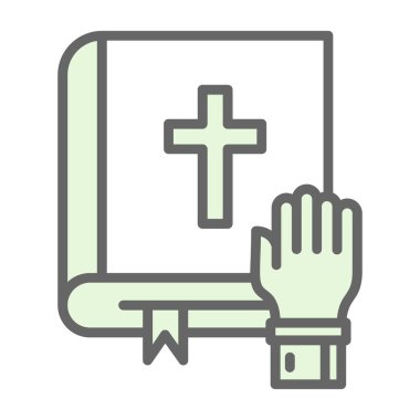 Kutsal İncil renkli simge.