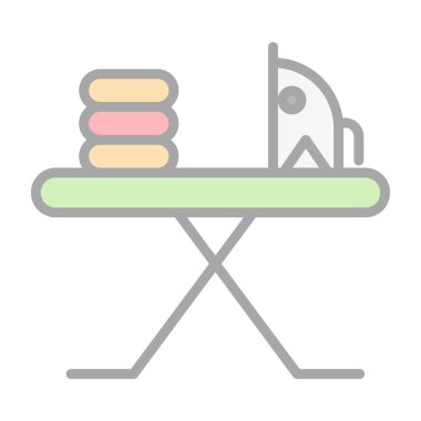 Ütü tahtası simgesi illüstrasyonu 