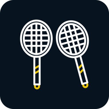 badminton raket simgesi vektörü.