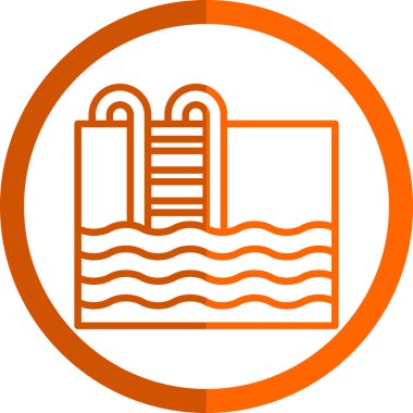 Havuzu web simgesi, vektör çizim 