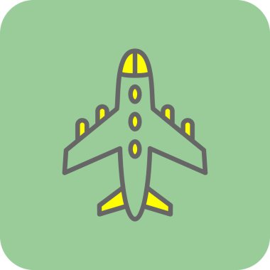 uçak ikonu vektör illüstrasyonu 